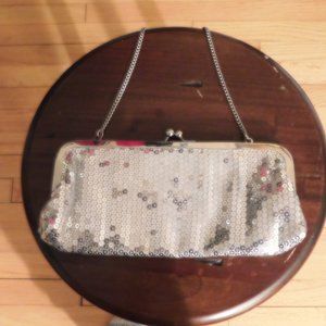 Silver Cocktail Clutch